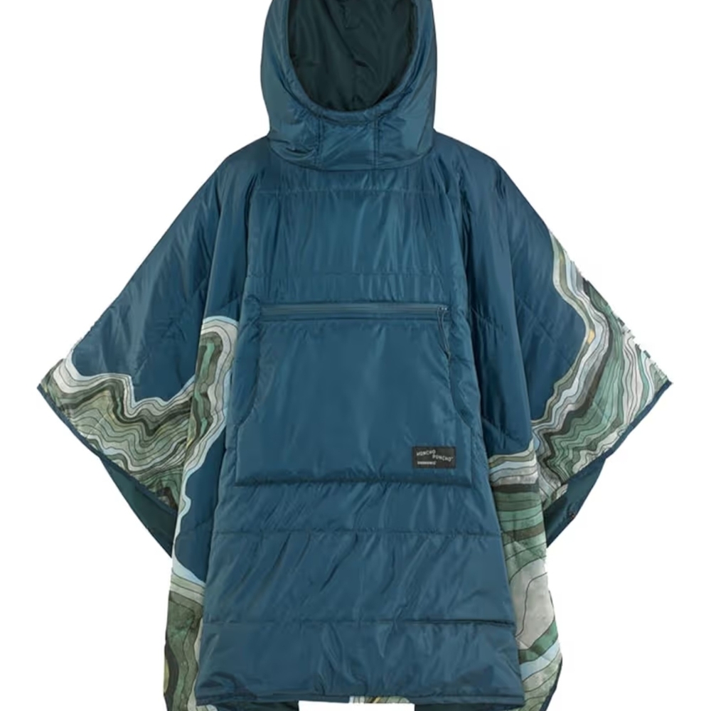 Honcho Poncho Outerspace Blue Topo Print